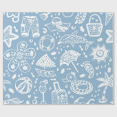 Zomerpatroon Cadeaupapier (Vlak)