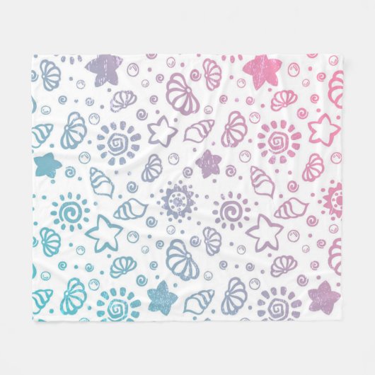 Zomerpatroon Fleece Deken (Voorkant (Horizontaal))