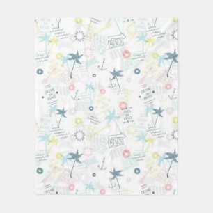 Zomerpatroon Fleece Deken