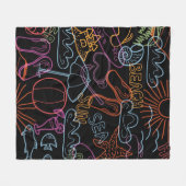 Zomerpatroon Fleece Deken (Voorkant (Horizontaal))