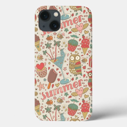Zomerpatroon met ijs Case-Mate iPhone case (Achterkant)