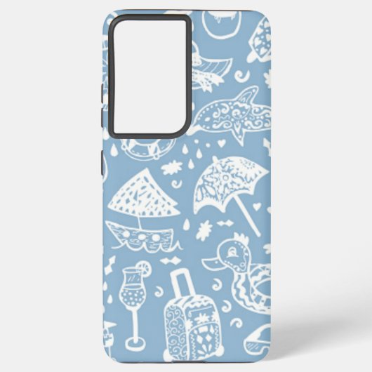 Zomerpatroon Samsung Galaxy Hoesje (Achterkant)