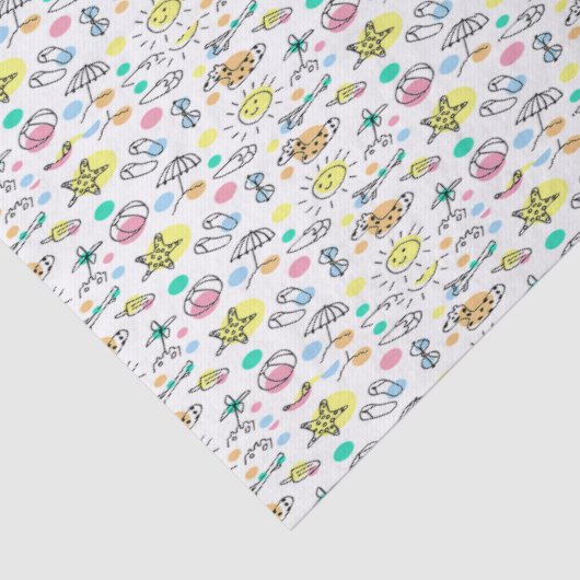 Zomerpatroon Tissuepapier (Detail)