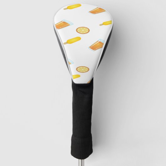 zomerpatroon van oranje sap golfheadcover (Voorkant)