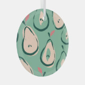 Zomerperen: vers fruitpatroon. glas ornament (Voorkant Rechts)