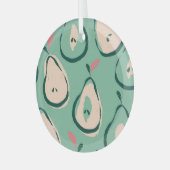 Zomerperen: vers fruitpatroon. glas ornament (Voorkant links)