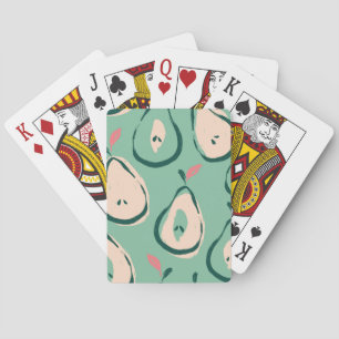 Zomerperen: vers fruitpatroon. pokerkaarten