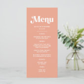 Zomerperzik bruiloft menu (Staand voorkant)