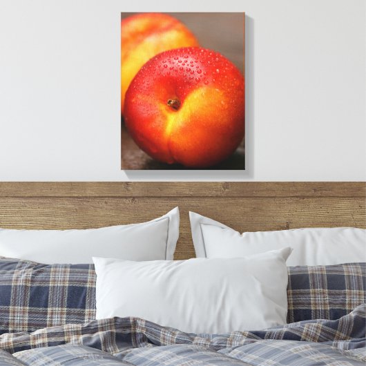 zomerperziken canvas afdruk (Insitu (Slaapkamer))