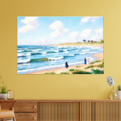 Zomerpicknick aan de Kust Canvas Afdruk (Insitu (Woonkamer))