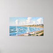 Zomerpicknick aan de Kust Canvas Afdruk (Voorkant)