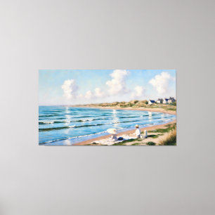 Zomerpicknick aan de Kust Canvas Afdruk