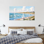 Zomerpicknick aan de Kust Canvas Afdruk (Insitu (Slaapkamer))