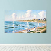 Zomerpicknick aan de Kust Canvas Afdruk (Insitu (Houten vloer))