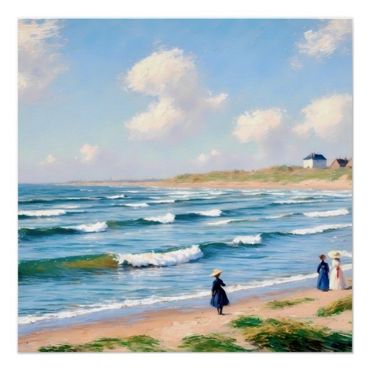 Zomerpicknick aan de Kust Perfect Poster (Voorkant)