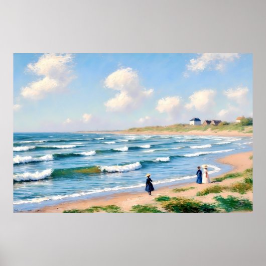 Zomerpicknick aan de Kust Poster (Voorkant)