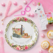 Zomerpicknick Aquarel Bloemen Papieren Bordje (Feest)