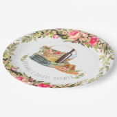 Zomerpicknick Aquarel Bloemen Papieren Bordje (Gekanteld)