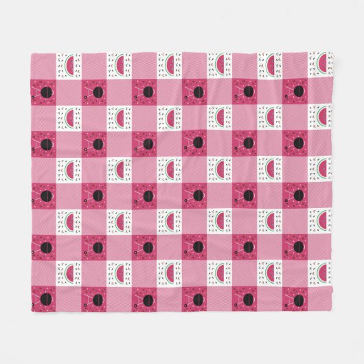 Zomerpicknick fleece deken (Voorkant (Horizontaal))