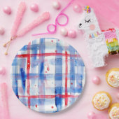 Zomerpicknick Rood Wit Blauw BBQ Tuinfeest Papieren Bordje (Feest)