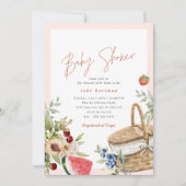 zomerpicknick | Schattigee Roze Girly Baby shower Kaart (Voorkant)