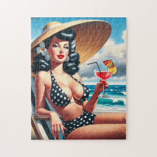  zomerpin-up legpuzzel (Verticaal)