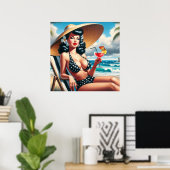  zomerpin-up poster (Thuiskantoor)