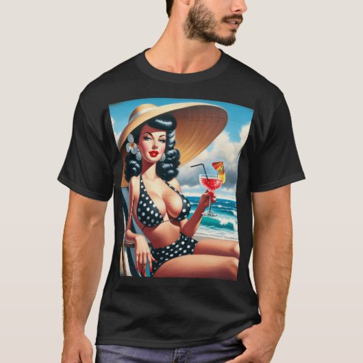  zomerpin-up t-shirt (Voorkant)