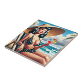 zomerpin-up tegeltje (Zijkant)