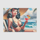  zomerpin-up tissuepapier (Voorkant)