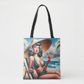 zomerpin-up tote bag (Voorkant)