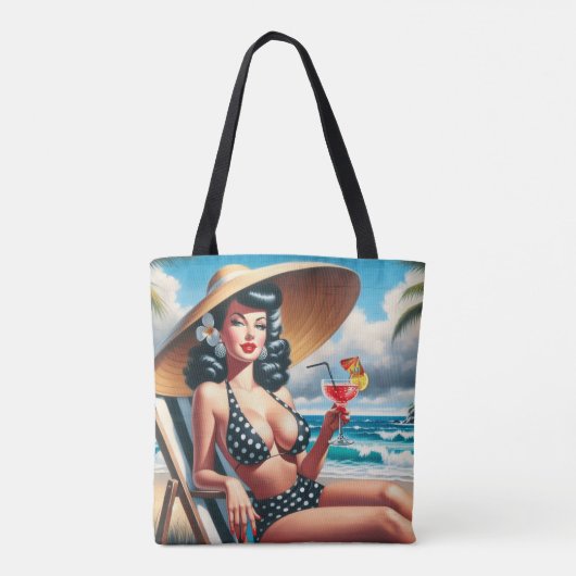 zomerpin-up tote bag (Achterkant)