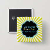 zomerpin vierkante button 5,1 cm (Voorkant /achterkant)