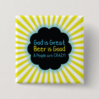 zomerpin vierkante button 5,1 cm