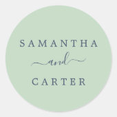 Zomerpint en marineslijpzegels ronde sticker (Voorkant)