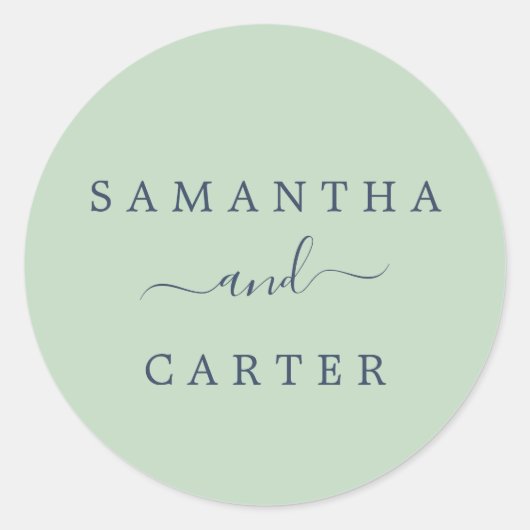 Zomerpint en marineslijpzegels ronde sticker (Voorkant)