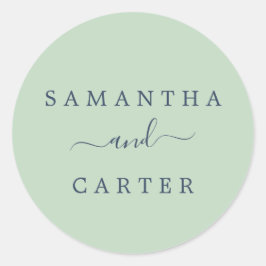 Zomerpint en marineslijpzegels ronde sticker