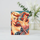  zomerpinups briefkaart (Staand voorkant)