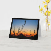 Zomerplanten Silhouetten Kaart (Gele Bloem)