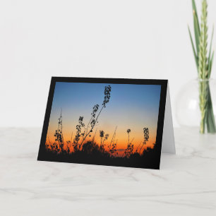 Zomerplanten Silhouetten Kaart