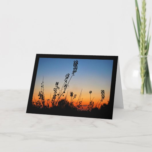 Zomerplanten Silhouetten Kaart (Voorkant)