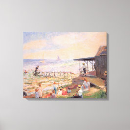 Zomerplezier aan het strand canvas afdruk