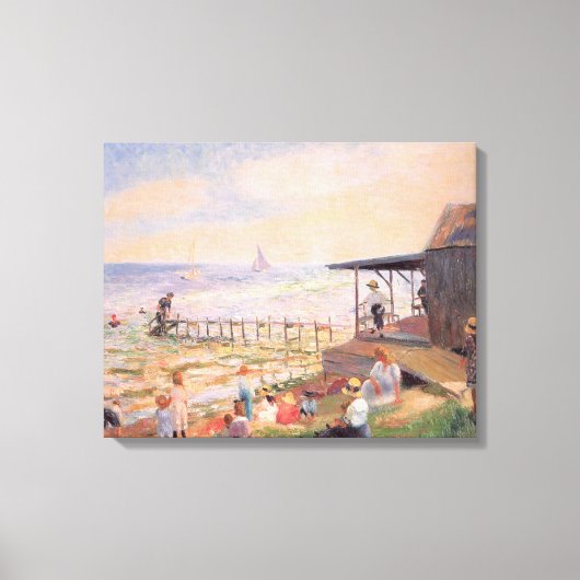 Zomerplezier aan het strand canvas afdruk (Voorkant)