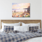 Zomerplezier aan het strand canvas afdruk (Insitu (Slaapkamer))