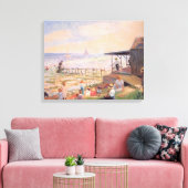 Zomerplezier aan het strand canvas afdruk (Insitu (Woonkamer))