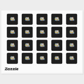 Zomerplezier II Oversized Vierkante Sticker (Vel)
