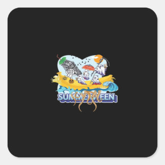 Zomerplezier II Oversized Vierkante Sticker