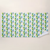 Zomerplezier Kinder palmbomen en Flip-Flop Strandlaken (Voorkant)