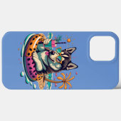 Zomerplezier met Schattigee Cool Husky Dog in Pool Case-Mate iPhone Case (Achterkant (horizontaal))