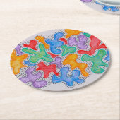 Zomerplezier Ronde Kartonnen Onderzetter (Gebogen)